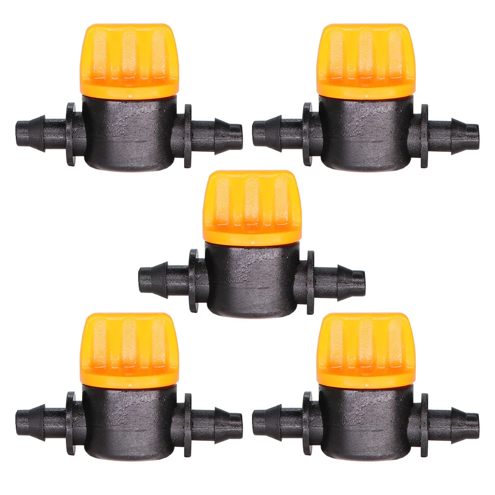 10PCS 1/4'' Barbed Mini Valve Shut Off Coupling Connectors for 4/7mm Hose Garden Water Irrigation Pipe Adaptor Greenhouse drip irrigation kit near me