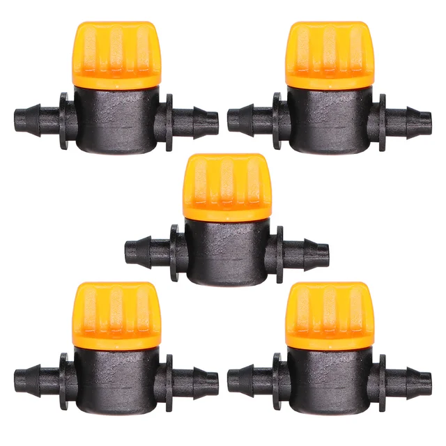 7 Az 1/4 ' Szögelt Mini Szelep Típusa A Kapcsoló Csatlakozókhoz 4/7 Mm -Es Tömlőkertészet Üvegházhatású Öntözőcsövek Adapteréhez - Image 5
