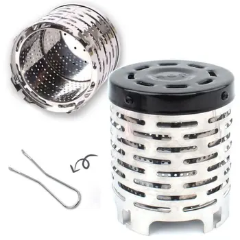 

Portable Mini Camping Heater Outdoor Stainless Steel Gas Stove Cover Warmer Heater Tent Heater Equipment