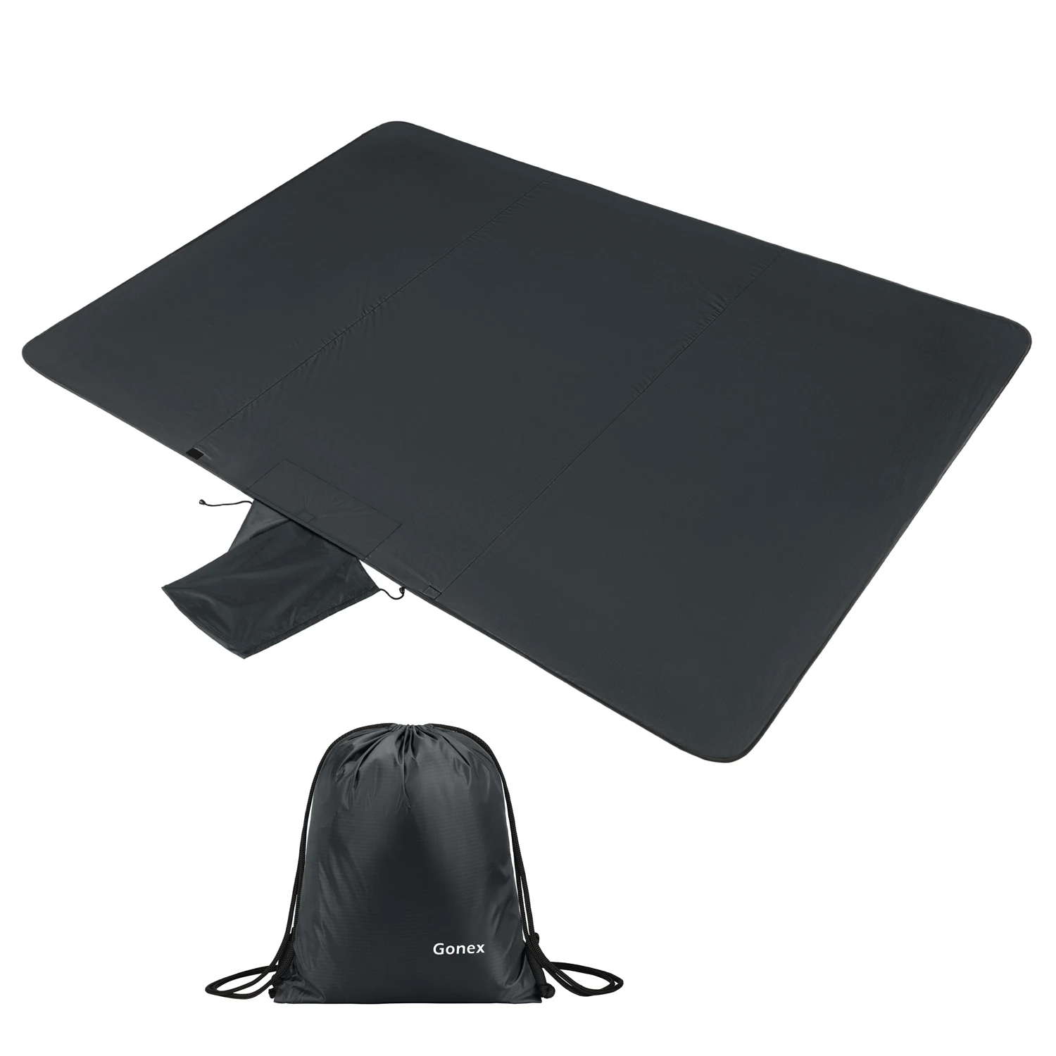 

Gonex Camping Mat Warm Fleece Outdoor Blanket with Waterproof Drawstring Backpack, fit for 1-2 Adult Picnic Sports Concerts