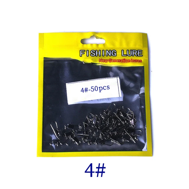 50PCS/Lot  Carp Fishing Accessories Luya Fishing Type B Pin  Rolling Swivel For Model 1#2#3#4#5#6 Stainless Steel Metal Outdoor F18-4
