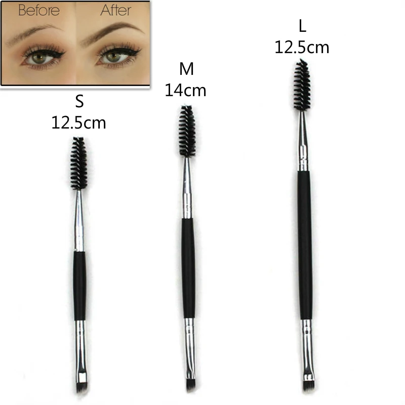 

Professional Double Head Makeup Brushes for Makeup Eyebrow Brush+Eyebrow Comb Brush Eyebrow Blending Eyelash Brush Makeup Tool