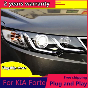 

Car Styling for Kia Forte Headlights 2010 2011 2012-2015 Cerato LED Headlight LED DRL Bi Xenon Lens High Low Beam Parking