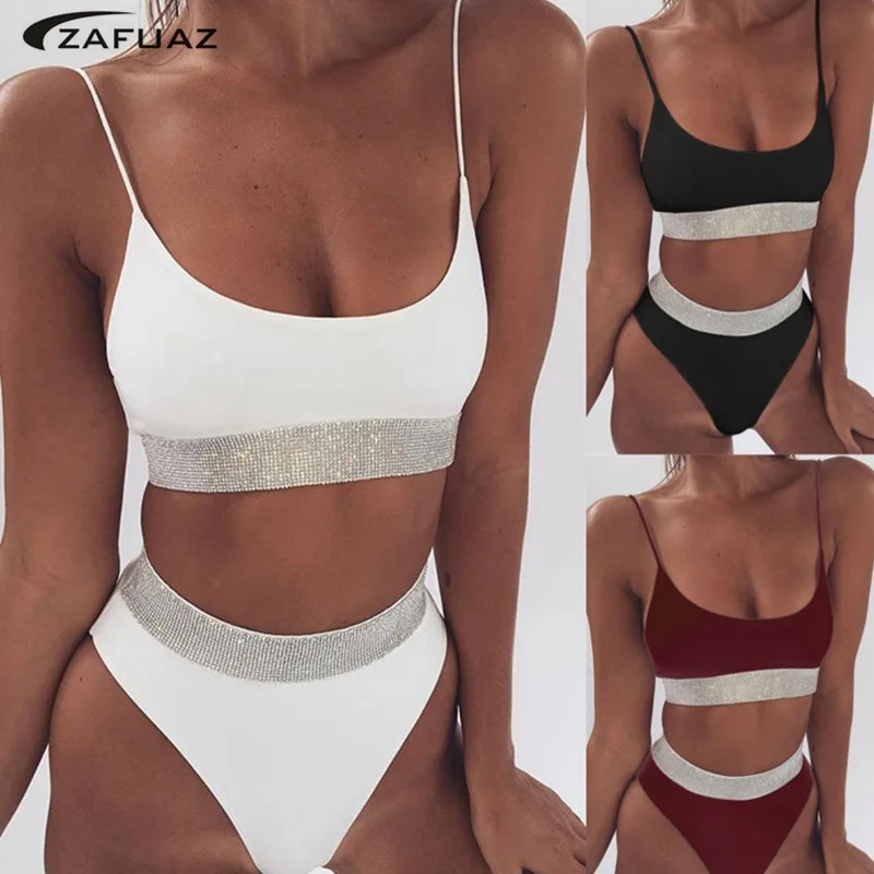 2020 New Sexy Two Piece Bandeau Push Up Bikini Set Black Swimsuit Sports Swimwear Women Brazilian Bikini Bathing Suit Large Size 2020 New Sexy Two Piece Bandeau Push Up Bikini Set Black Swimsuit Sports Swimwear Women Brazilian Bikini Bathing Suit Large Size