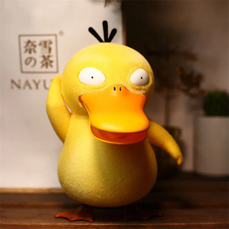 Симпатичная Фигурка персонажа из Флокированной ткани Psyduck модель игрушки
