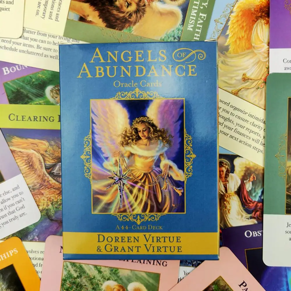

Angels Of Abundance Oracle Cards Full English 44 Cards Deck Tarots Mysterious Divination Family Friend Party Board Game
