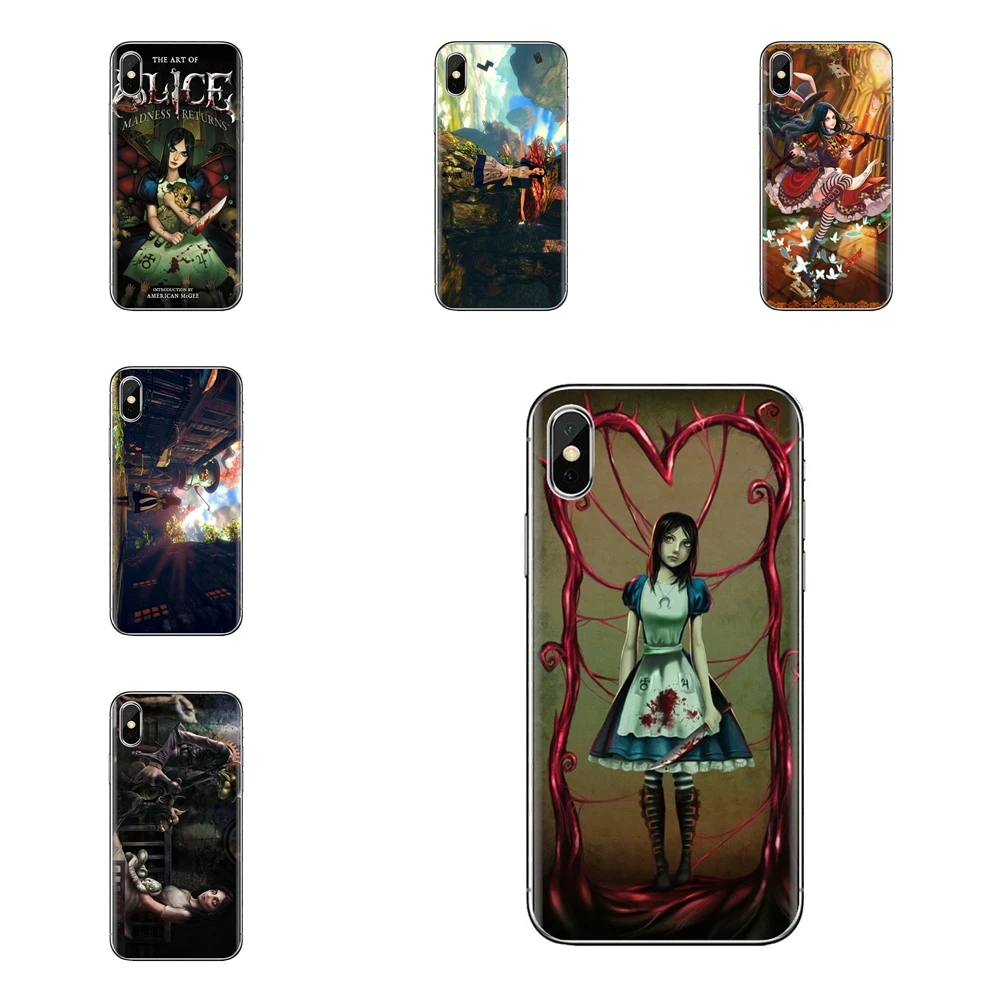TPU Case For iPhone XS Max XR X 4 4S 5 5S 5C SE 6 6S 7 8 Plus Samsung Galaxy J1 J3 J5 J7 A3 A5 Anime Alice Madness Returns Girls |