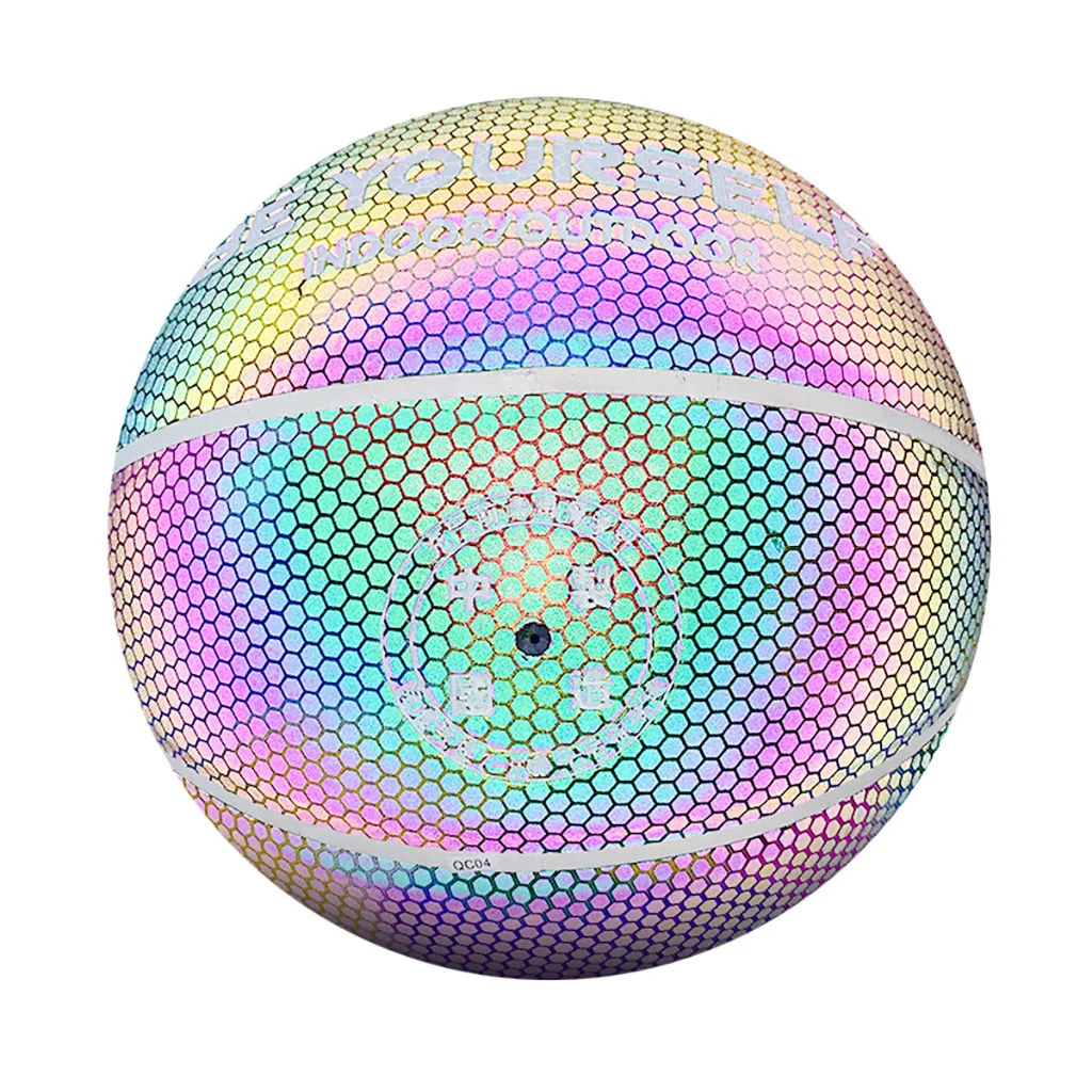 Size 7 Luminous Basketball Battery-Free Glowing Basketball Children Trainning Adults Kids Sports toy Child Early Training Game#D