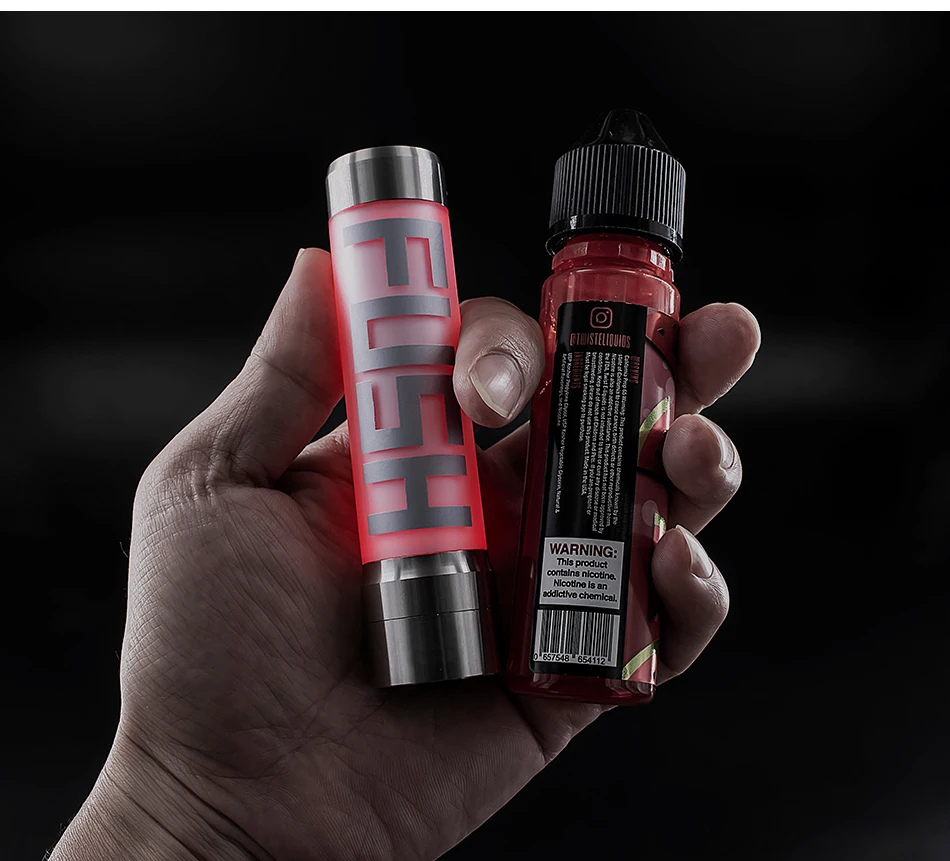 Acrohm Fush полу-мех мод подходит с одной батареей 18650 0.07ohm светодиодный ламповый мод электронные сигареты