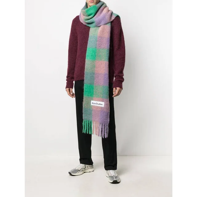 New 2021 AC studios men and women winter scarf Shawl Shawl warm shawl women cashmere blanket cashmere scarf neck scarf 12