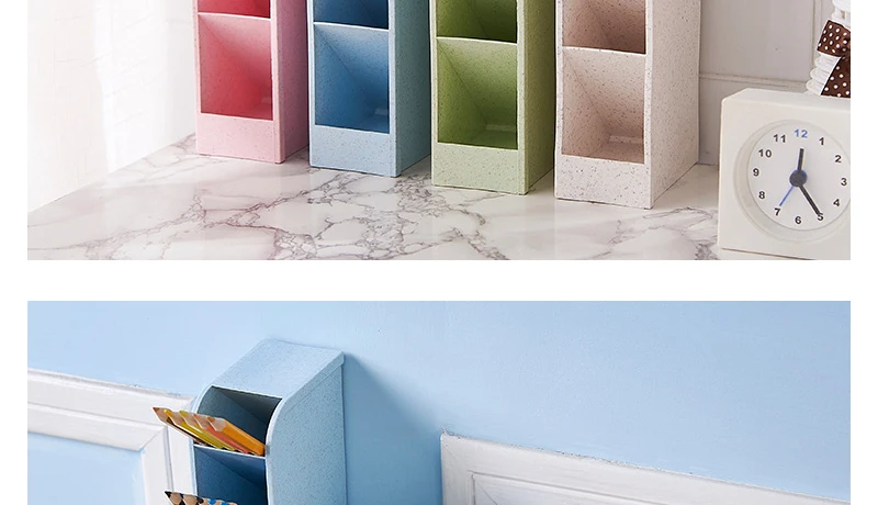 Newest Pencil Pen Case Storage Boxes Drawer Divider Makeup Brush Stand Toothbrush Organizer Table Desk Home Office Organization_11