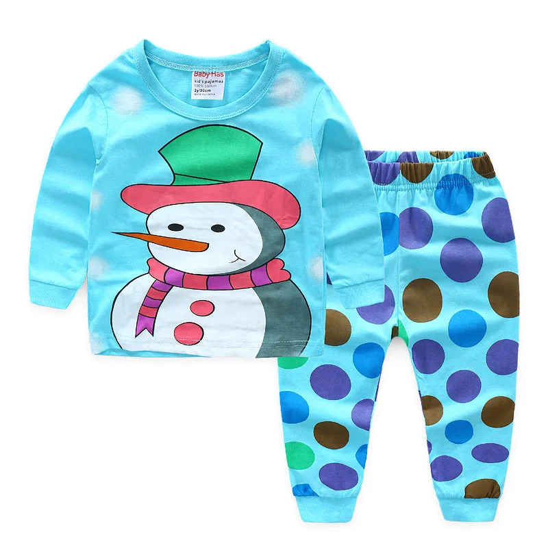 P8051 pajama set Г. Рождественские пижамы Детская Пижама, одежда для девочек, пижама для мальчиков, пижама с Сантой, пижамный комплект, Enfant Koszula Nocna - Цвет: P8051 pajama set