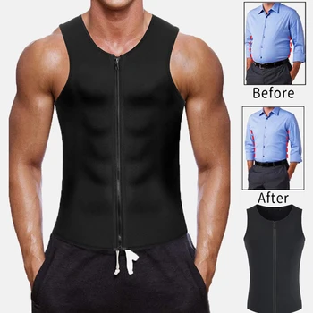

Men's Explosion Slimming Bodysuit Chest Compression Shirt Abdomen Abdomen Sweat Men's Breast Chest Waist Hair Trimmer Sweat Vest