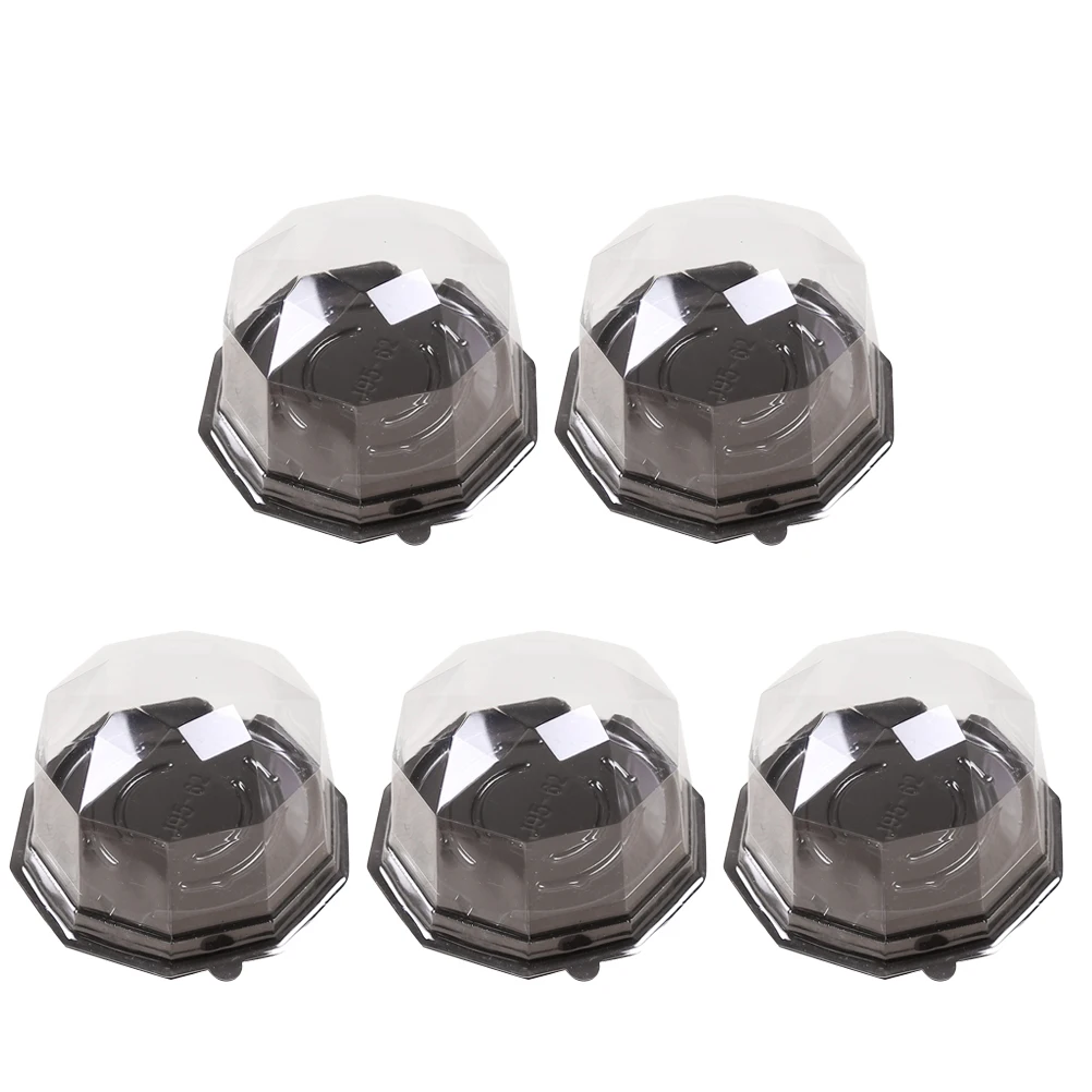 100/50PCS Clear Plastic Small Cake Pastries Boxes Cases Disposable Transparent Cupcake Muffin Holders Cups for Puff Moon Cake