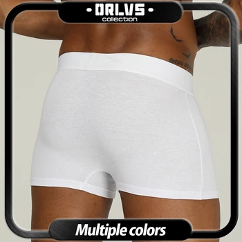 

ORLVS Brand Boxer Cotton Men Underwear Male Panties Comfortable Underpants Cueca Tanga Breathbale U Pouch For Gay Calzoncillo