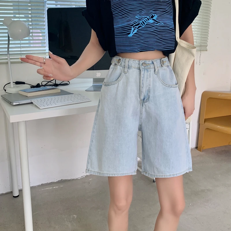 Streetwear High Waist Wide Leg Denim 