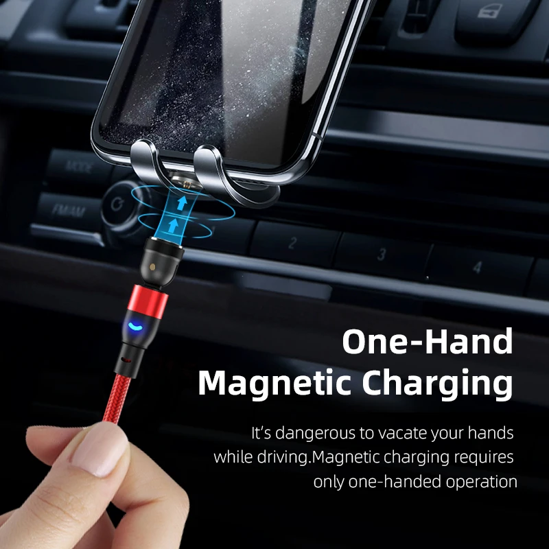 AUFU 540 Degrees Rotating Magnetic Cable Micro USB Type C Phone Cable For iPhone11 Pro XS Max Samsung Xiaomi USB Cord Wire Cable AUFU 540 Degrees Rotating Magnetic Cable Micro USB Type C Phone Cable For iPhone11 Pro XS Max Samsung Xiaomi USB Cord Wire Cable