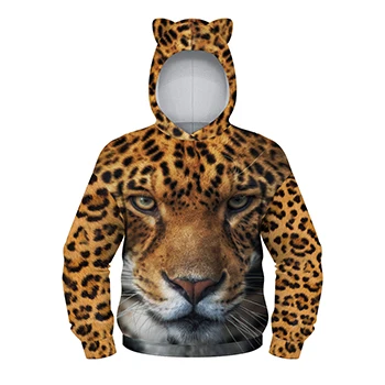 Властный Тигр куртка для мальчиков повседневные толстовки для мальчиков с 3D Цифровым принтом свободная весенне-Осенняя детская куртка одежда для детей от 5 до 12 лет - Цвет: As the picture