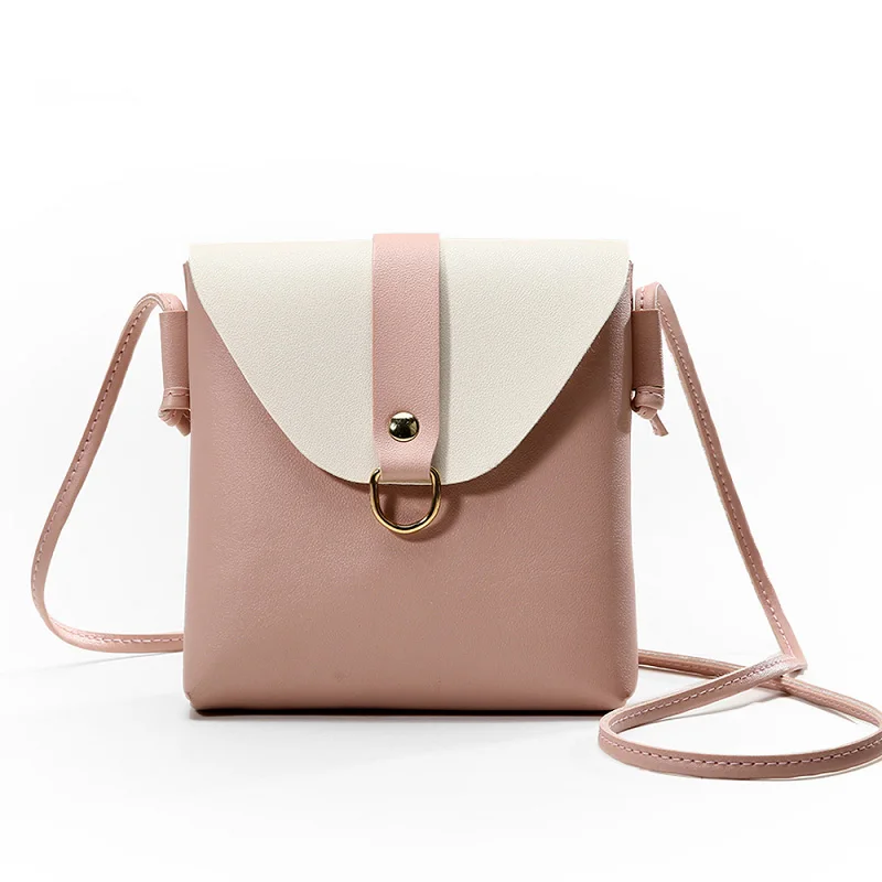 Модная женская маленькая сумочка, сумки-мессенджеры, милые яркие цвета, роскошная женская сумка через плечо, дизайнерский кошелек, мини сумки для мобильных телефонов - Цвет: Pink