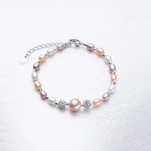 Новое поступление натуральный пресноводный жемчуг браслет классический браслет модные ювелирные изделия, 10 шт./партия