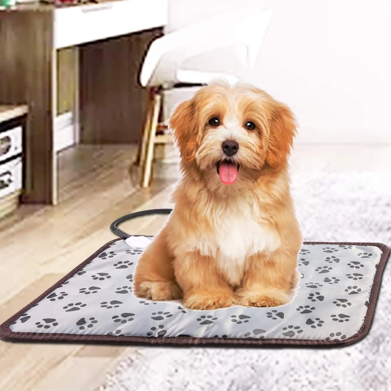 

Pet Dog Cat Winter Warm Electric Heated Pad Mat Carpet For Animals Pet Waterproof Bed Blanket Heater Carpet Heating Pad