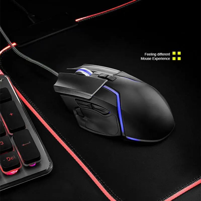 Проводная игровая мышь USB 6400 dpi Макросъемка 8 кнопок RGB Магнитная мышь