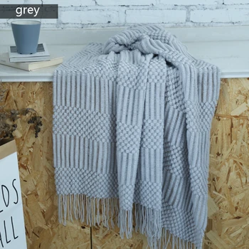 

Thread Blanket With Tassel Throw Blanket For Bed Sofa Home Textile Fashion Cape 130x150cm Knitted Carpet