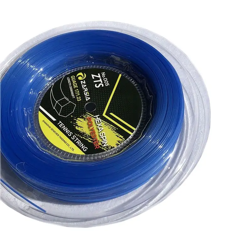 Tennis Accessories 1 Reel ZARSIA hexagon tennis Strings Durable Hex polyester Tennis Racket String1.23MM 200M