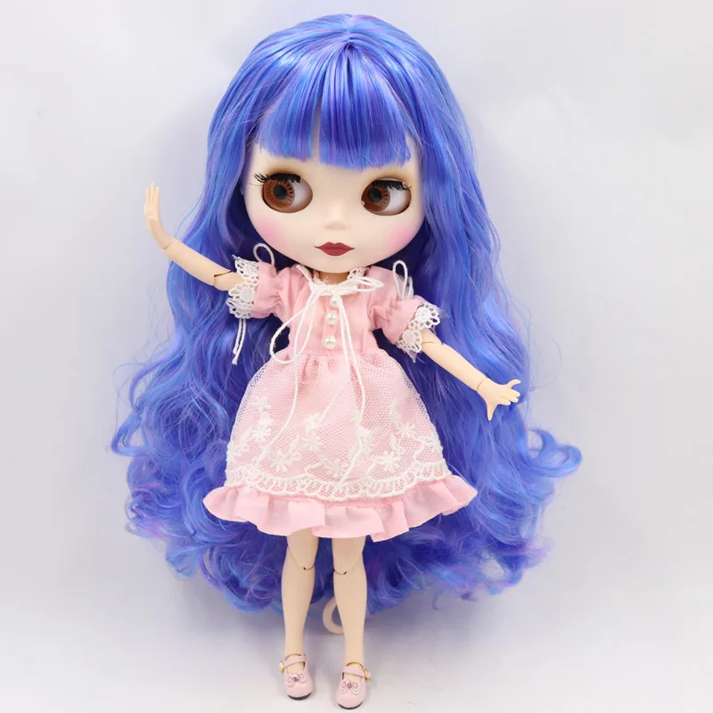 ICY Fortune Days factory blyth кукла Новинка матовое лицо белая кожа 1/6 шарнирный светильник для тела Розовый микс Voilet волосы DIY sd Подарочная игрушка