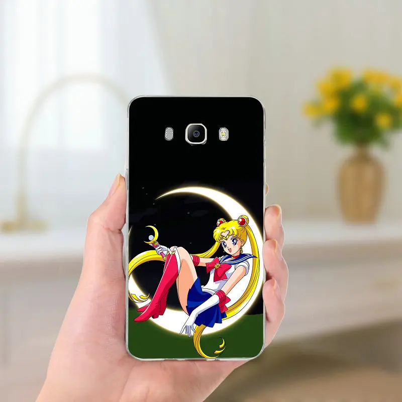 Мягкие силиконовые чехлы из ТПУ для телефонов Samsung Galaxy J1 J2 J3 J5 J7 Coque Shell Fashion аниме Сейлор Мун девушка - Цвет: Picture 4