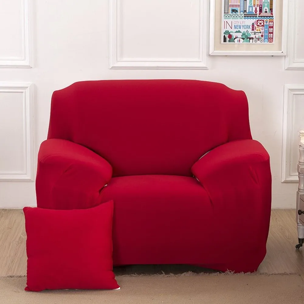 RED Slipcovers диван многоцветные сиденья эластичные чехлы для диванов все включено противоскользящие чехлы для диванов диван в гостиной крышка - Цвет: RED