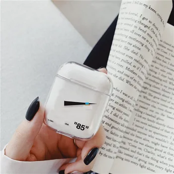 

fashion Bluetooth Headset Earphone Street Brand Cover Case For Airpods 2 1 off Luxury Sports Transparent Hard PC tpu Box Coque