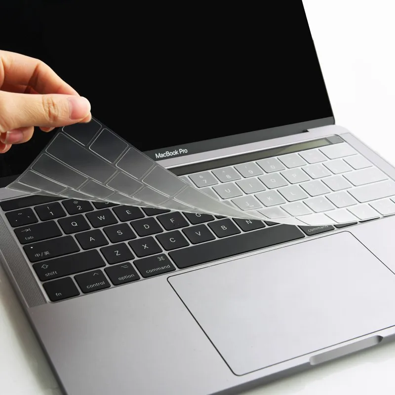 2020 EU Russian for MacBook Pro 13 15 Inch Keyboard Protective Film Color Keyboard Cover for Touch Bar A1706 A1707 A1989 A1990 A2159-Gradient Gray