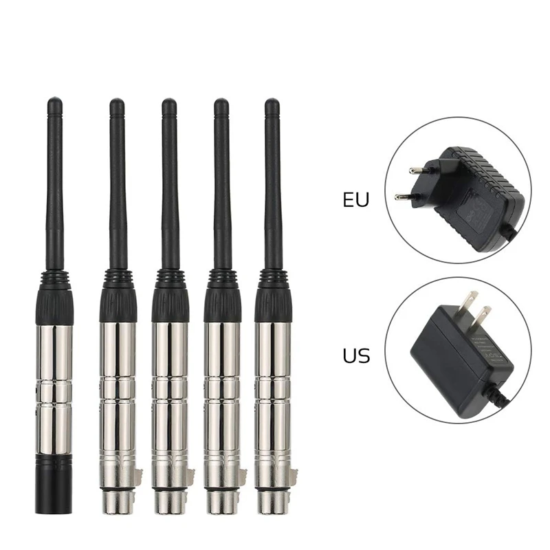 FULL-Dmx512 2,4G Ism беспроводной 5 шт. передатчик приемник комплект для вечерние Dj шоу клуб диско КТВ сценический светильник