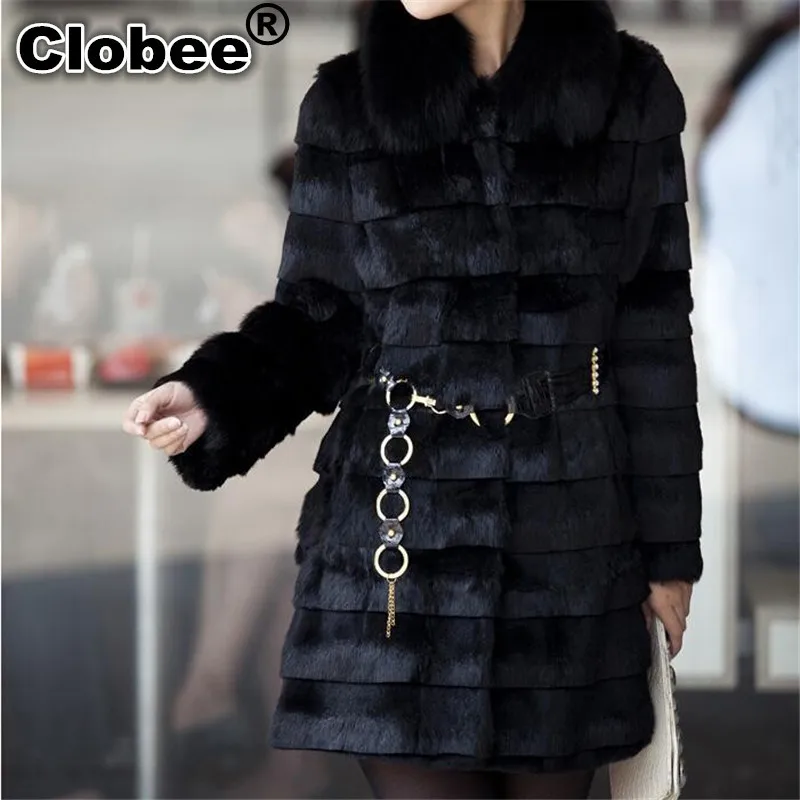 

2020 Women Winter Faux Fur Coat White And Black Coat Fur Colete De Pele Fur Vest Women'S Fur Coat A2230