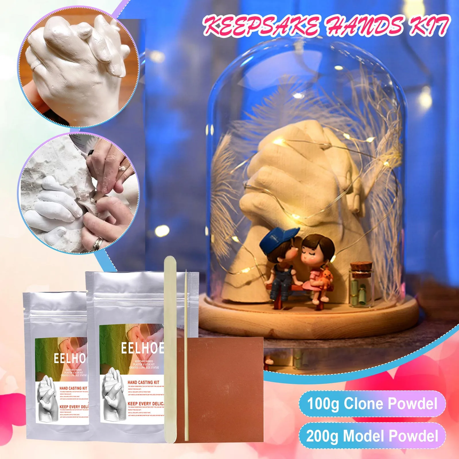 Hot Hand Mold Set Souvenir Casting Set Diy Hand Foot Printing Mold Plaster  Casting Kit Handprint Keepsake Growth Couple Mould - Figurines & Miniatures  - AliExpress