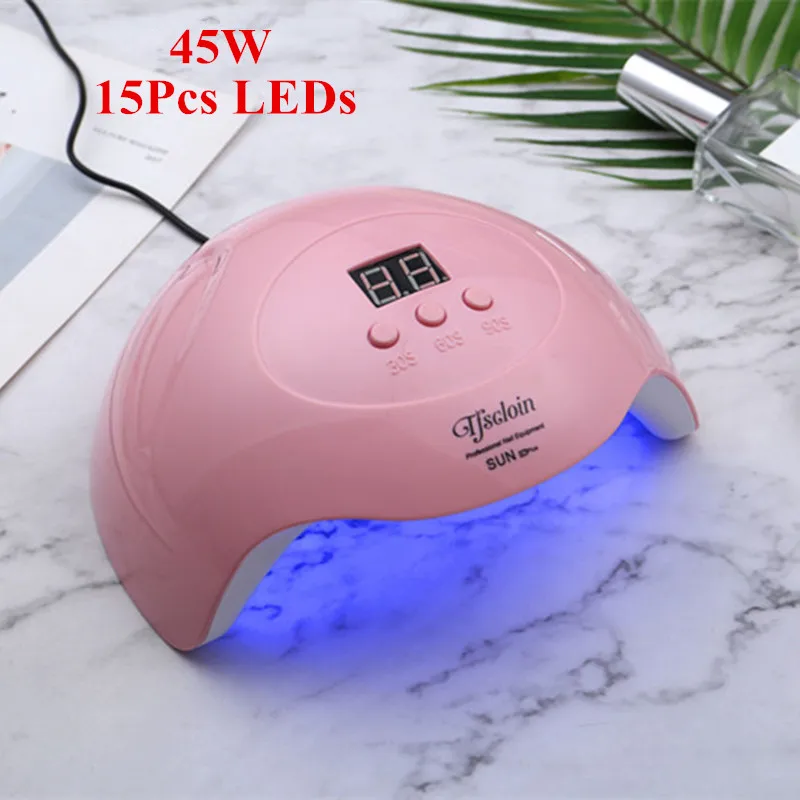 

45W Nail Dryer LCD Display Nail Lamp For Curing All Type Nail Gels Polish Manicure Nail Lamp 30s/60s/90s Timer Nail Art Tool