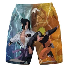5XL Большие размеры мужские пляжные шорты Наруто с принтом для спорта на открытом воздухе серфинга быстросохнущие шорты летние свободные дышащие шорты для плавания