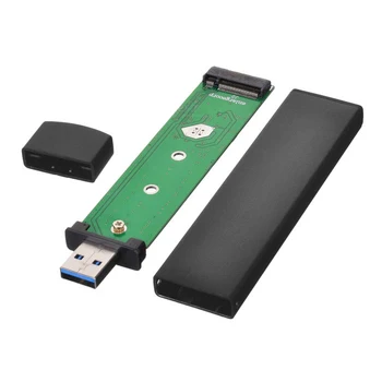 

80mm NGFF M2 SSD to USB 3.0 External PCBA Conveter Adapter Card Flash Disk Type with Black Case