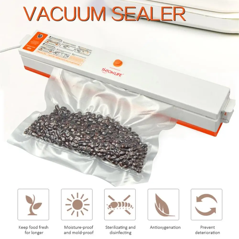 

Automatic Food Vacuum Sealer Electric Vacuum Packaging Machine 110V 220V Saver Storage Bags Rolls Film Sealer Vacuum Packer New