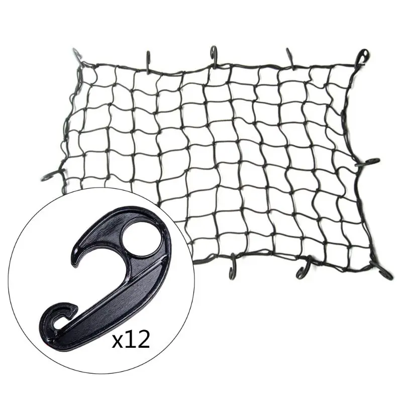 

1.2*0.9m Bungee Cargo Net for Truck Bed Heavy Duty Cargo Netting with 12 hooks