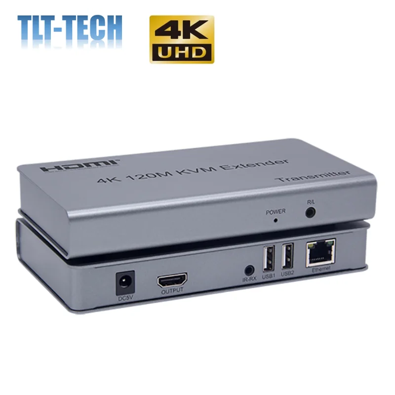 Удлинитель HDMI 4K 120M KVM от RJ45 Ethernet Cat5e Cat6 кабельный конвертер TX RX с поддержкой USB-мыши