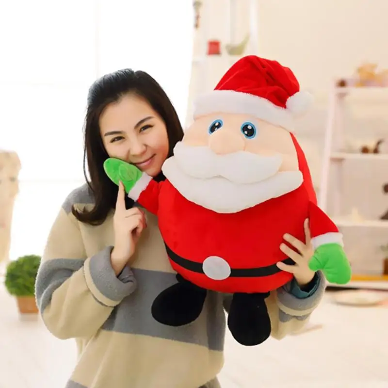 Lovely Santa Claus Doll Electric Plush Toy Christmas Ornaments Kids Gifts Funny New Year Kids Gifts