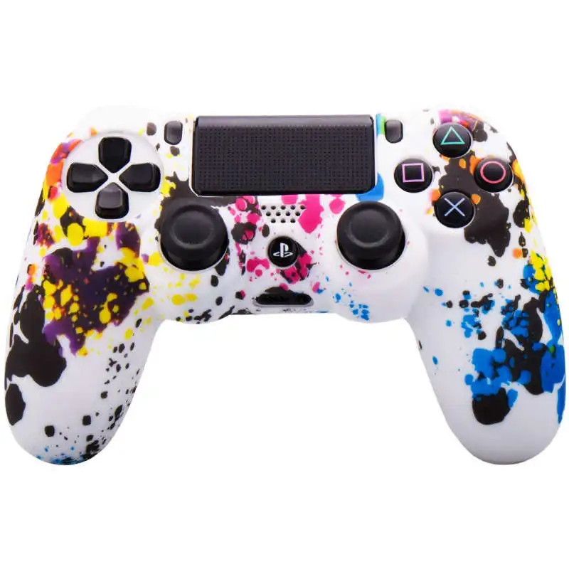 100 шт Противоскользящий чехол для sony playstation 4 силиконовый резиновый чехол для PS4 DS4 Pro тонкий контроллер мягкий чехол - Цвет: 3