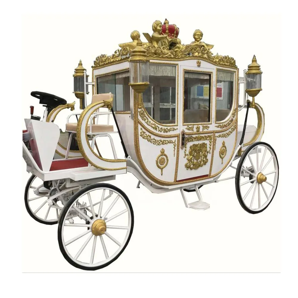 Luxury Horse Carriage Carts Royal Electric Vehicle New Style Wedding