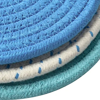 

Pot Holder Woven Cotton Thread Hot Pot Holder Set (Set of 3) Stylish Coasters, Thermal Pads, Heat Pads, Spoon Pedals Suitable fo