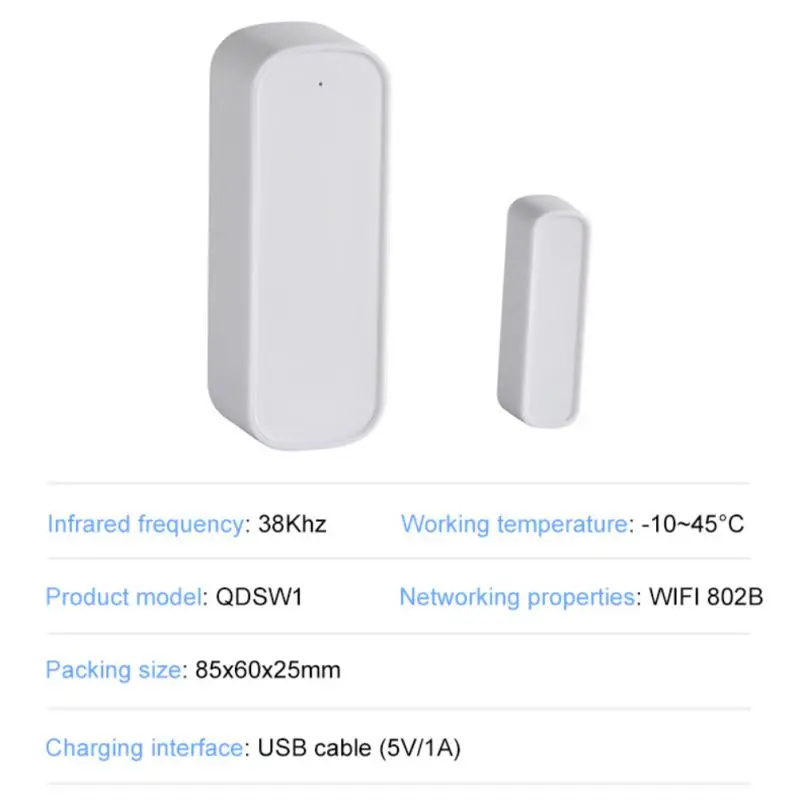 Умный датчик двери, окна 2,4 ГГц WiFi сигнализация домашний детектор безопасности телефон монитор для Tuya