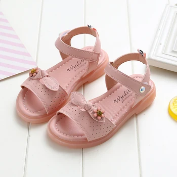 

Girls Sandals Kids Summer Beach Shoes Sweet Princess Sandals Soft Open Toe Student Princess Shoes SSJ090