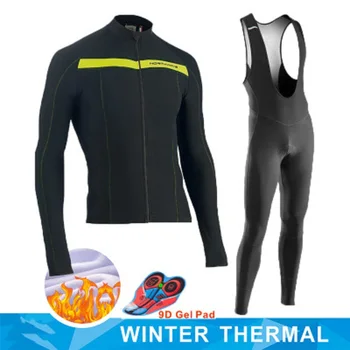 

Winter thermal fleece set of 2020, cycling clothing, NW, men's jersey suit, bib pants for cycling hot sets