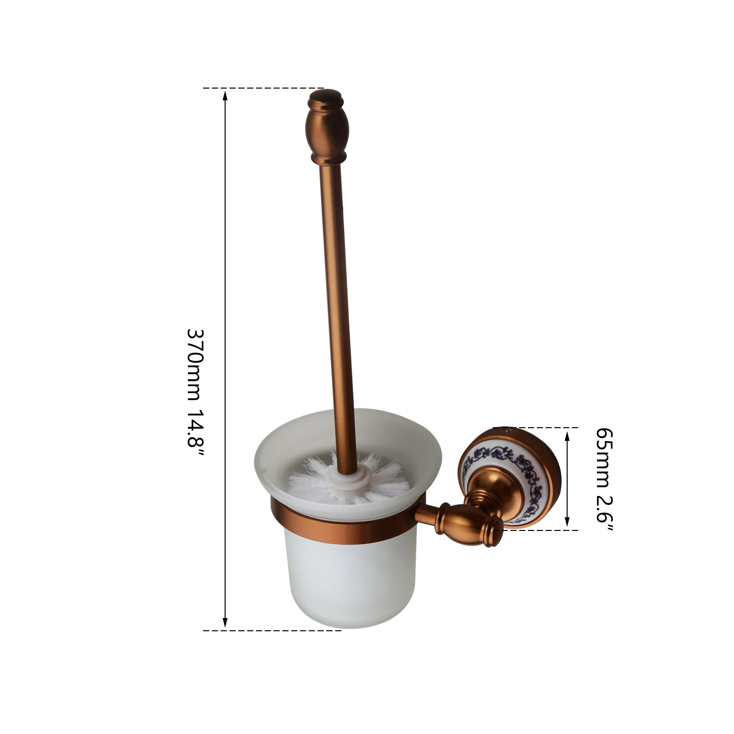 JIENI из розового золота, ванная фурнитура набор аксессуары золотой никель полка держатель бумаги пальто вешалка для полотенец классическая керамическая база - Цвет: Toliet Brush A